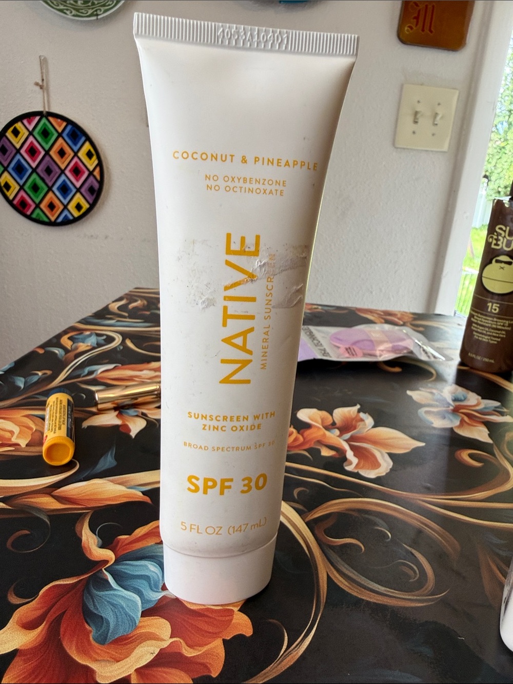 Native Coconut & Pineapple SPF 30 Mineral Sunscreen - White & Yellow